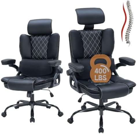 400lbs Executive Office Chair with Lumbar Support and adjustable headrest