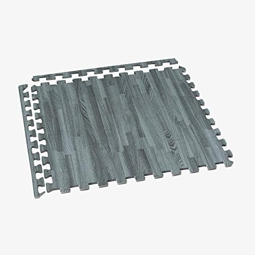 Forest Floor Farmhouse 3/8 Inch Thick Printed Foam Tiles, Premium Wood Grain Interlocking Foam Floor Mats, Anti-Fatigue Flooring – Stylish Flooring Solution