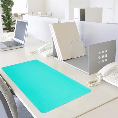 Leather Desk Pad Mat, Green Desk Mat, 23.6" x 13.7"