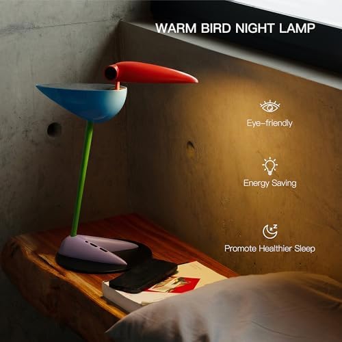 KEEY Modern Bird Desk Lamp Aluminum Night Light LED Reading Lamp Home Decor