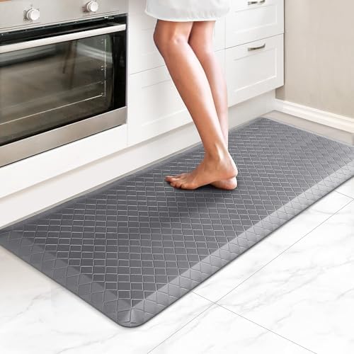 HappyTrends Kitchen Floor Mat - 4/5 Inch Thick Anti-Fatigue Kitchen Rug