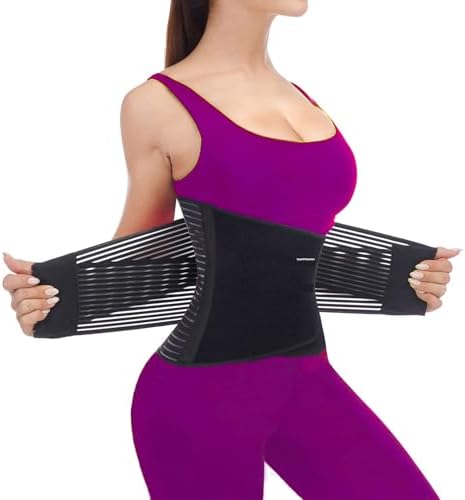 Back Brace for Lower Back Pain, Lumbar Support for Women&Men 02 Black-XS