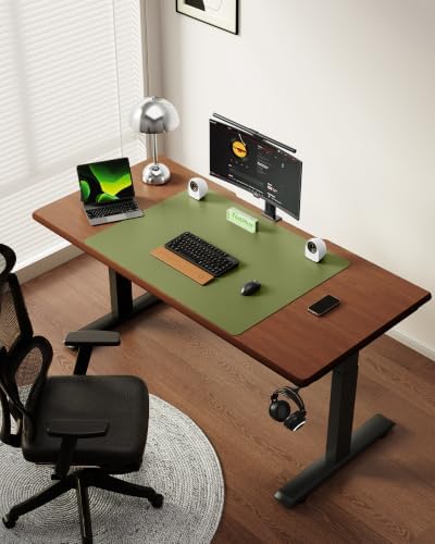 YSAGi Leather Desk Protector, Office Mat, Large Mouse Mat, Non-Slip PU Leather Blotter, Laptop Desk Mat, Waterproof Writing Pad for Office and Home(Green, 40" x 24")