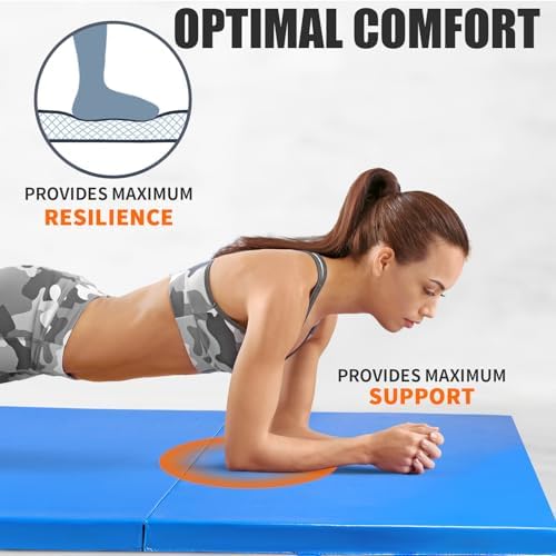 RitFit Upgraded Folding Exercise Mat, 2 Inch Thick Gymnastics Mat