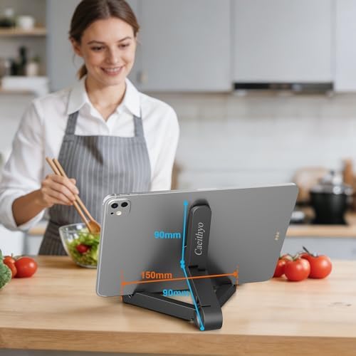FoldableTablet Phone Stand Holder Portable Monitor Light Weight,iPad for Desk Adjustable Height,Compact Design, Travel Easy Storage, Compatible with MosTablets Kindle Fire and Smart Phones