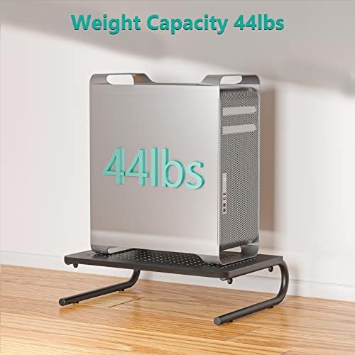 WALI Monitor Stand Riser, Laptop Riser for Desk, Computer Monitor Stand for Desktop, Desk Organizer for Monitor and Printer, Home, Office, School Application(STT001), 1 Pack, Black