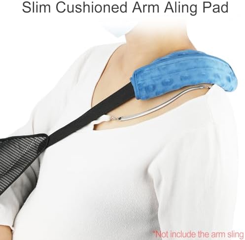 Cushioned Arm Sling Padding for Neck Slim Sling Pad Neck Strap Cushion Comfort Shoulder Support Rotator Cuff Surgery Arm Immobilizer Brace Carry Padded Cover Pillow Wrist Hand Injury, 2Pcs Denim Blue