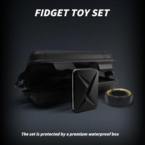 Fidget Toys 2 Pack, Trackless Fidget Slider, Fidget Ring