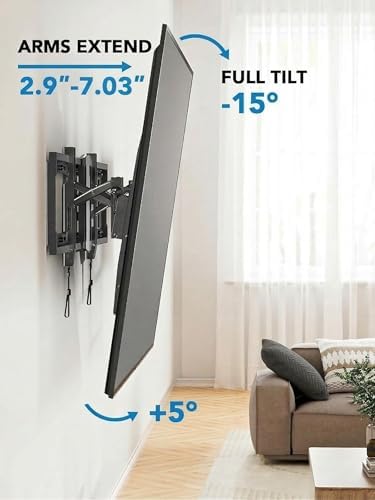Pipishell Advanced Tilt TV Mount for 42–90 inch TVs up to 132 lbs