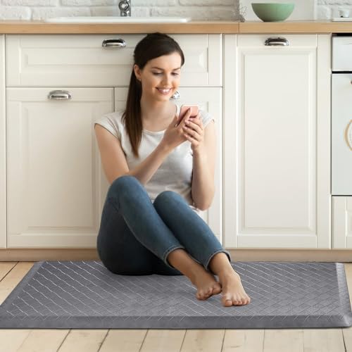 HappyTrends Kitchen Floor Mat - 4/5 Inch Thick Anti-Fatigue Kitchen Rug