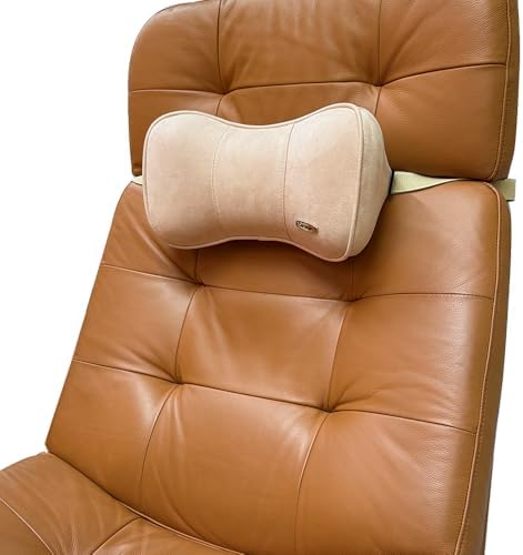 Car Neck Support Pillow Recliner Headrest Pillow for Neck Pain Relief Tan