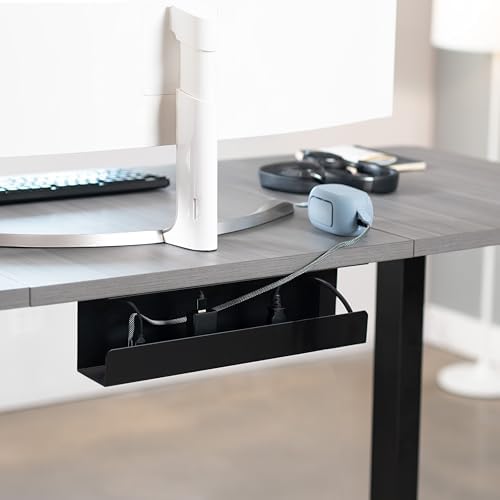 VIVO Black 17 in Under Desk Cable Management Tray, DESK-AC06-1C