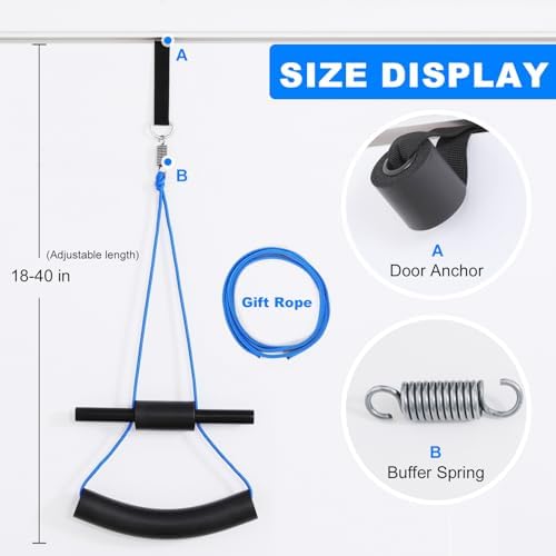 Fanwer Cervical Neck Traction Device Over Door Home Use for Neck Pain Relief, Portable Neck Stretcher Strap for Spinal Decompression or Physical Therapy, Restore Natural Curve of Neck