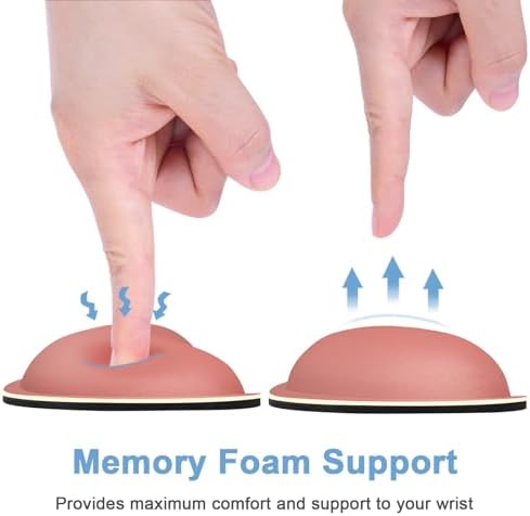 Dapesuom Mouse Wrist Rest, Ergonomic Memory Foam Mouse Wrist for Computer Desk Mats Support, Hand Rest Pad Cushion for Gaming, Office, Laptop, Men, Women, Pain Relief & Easy Typing, Indian Red