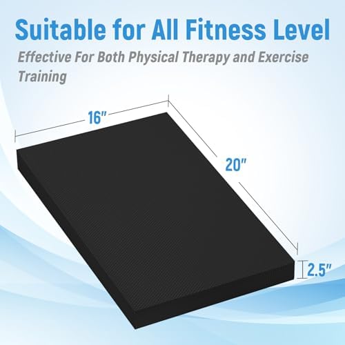 Balance Pad, 20"x16"x2.5" Non-Slip TPE Knee Cushion