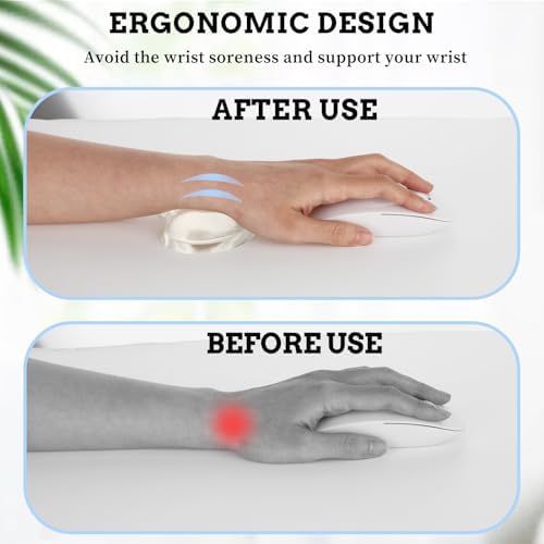 Gel Wrist Rest for Mouse, Transparent Cushion Wrist Support Wrist Pad Ergonomic Mouse Wrist, Hand Mouse Wrist Rest for Computer, Laptop, Office, Home, School