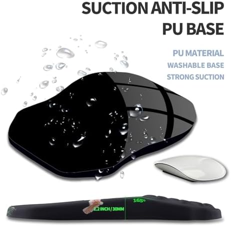 Ergonomic Raised Mouse Pad Wrist Support with Bilateral Slope Memory Foam Mousepad for Wrist Rest and Carpal Tunnel Pain Relief 11.8x7.9〃Flowers Bloom and Fade