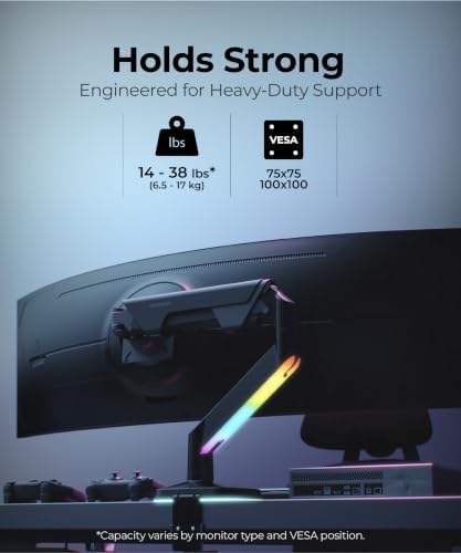 Modernsolid Heavy Duty Ultrawide Monitor Arm for 34-49 Inch Curved Screens