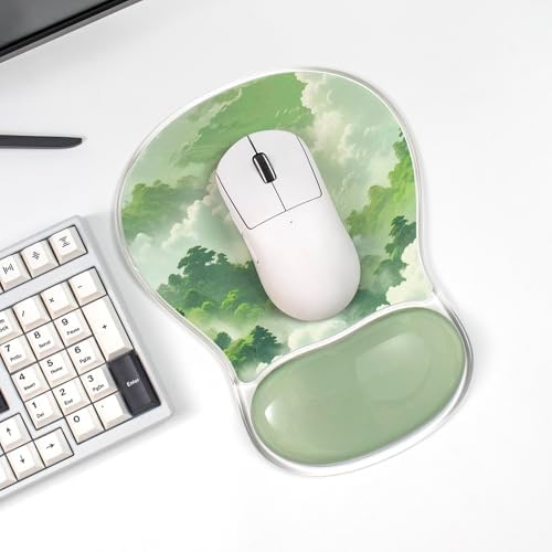 Green Gel Mouse Pad with Wrist Support Office Accessoris Ergonomic Mousepad