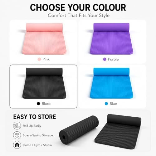 Extra Thick Yoga Mat, High Density Non-Slip Exercise Mat