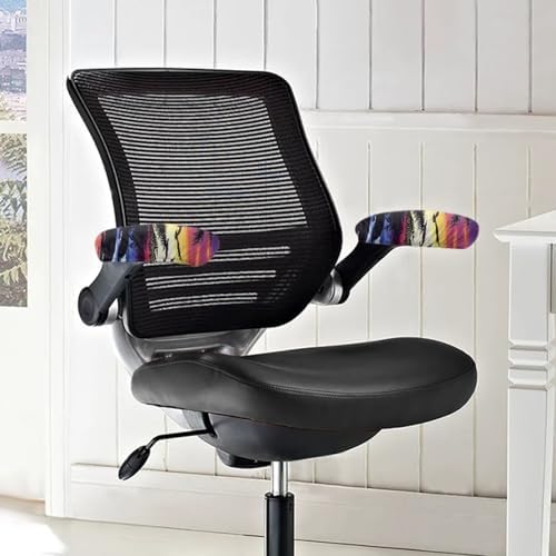 Chair Arm Rest Covers Set of 2, Coconut Tree Beach Print Gaming Chair Arm Covers Protectors, Skin Friendly Breathable Computer Desk Chair Arm Covers