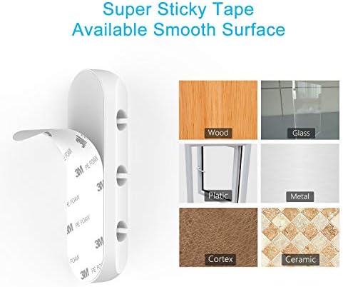 INCHOR Cord Organizer for Desk, White Cable Organizer Cable Clips 2 Pack