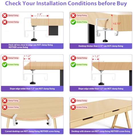 Univivi No Drill Under Desk Cable Management Tray, 48 inch Cable Management
