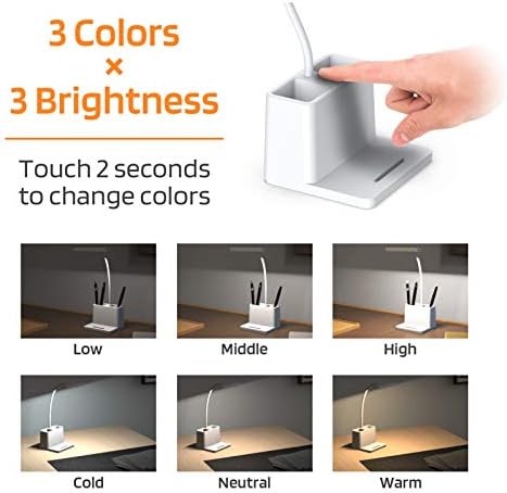 AXX Small Desk Lamp, Rechargeable Cute Table Light for Kids Teens