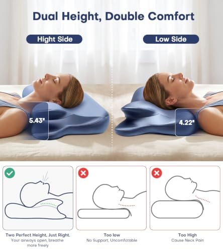 2026 Cooling Gel Memory Foam Pillow, Cervical Neck Pillow for Pain Relief