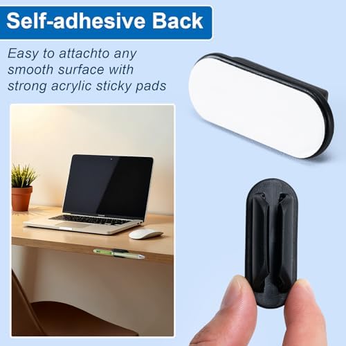 10 Pack Adhesive Pencil Holders for Desk,Silicone Flexible Pen Holder for Wall, Office, School,Home,Classroom Must Haves,Teacher Supplies Accessories,Desk Organizer,Small Gift Back to school