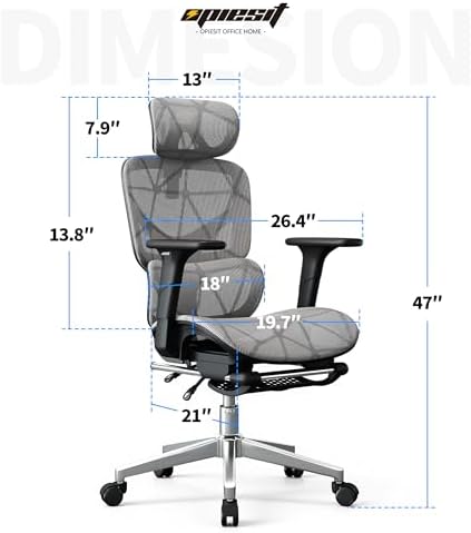 Ergonomic Office Chair, Mesh Computer Chair,400lbs Capacity