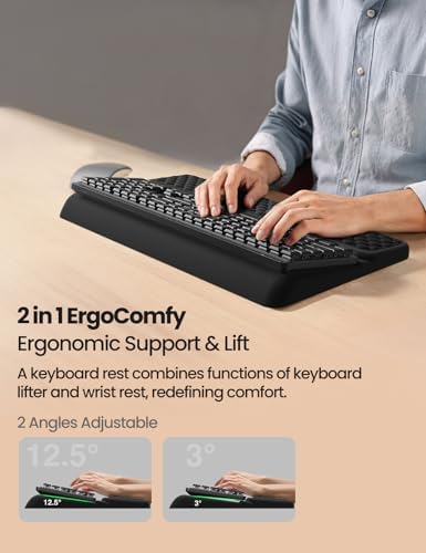 Vaydeer Wrist Rest with Keyboard Stand Computer Ergonomic Wrist Support Pad