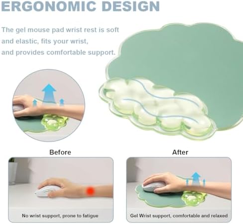 Cloud Wrist Rest and Cloud Mouse Pad for Keyboard and Mouse Pain Relief