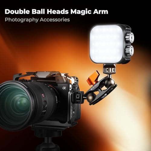 K&F CONCEPT Dual Ball Heads Magic Arm, Articulating Magic Arm