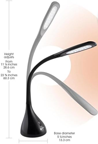 OttLite Creative Curves LED Desk Lamp, Black