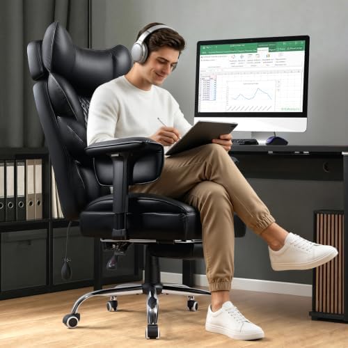 PRETZI Big and Tall Office Chair, High Back Ergonomic Desk Chair 400 LBS