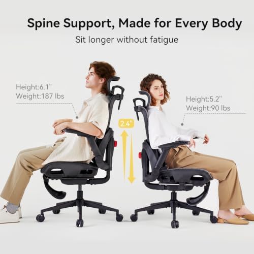 SIHOO B300 Pro Ergonomic Office Chair with Footrest, 4D Lumbar Support