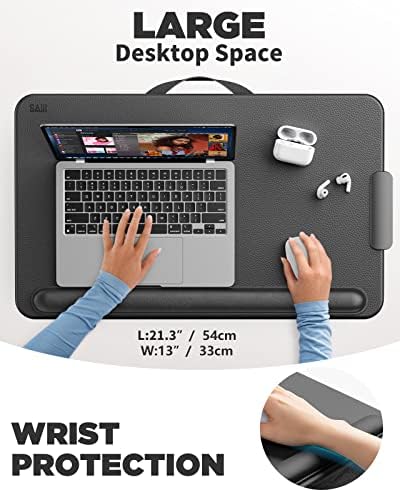 SAIJI Laptop Lap Desk, Portable Laptop Desk for Bed Fits Up to 17" Laptops