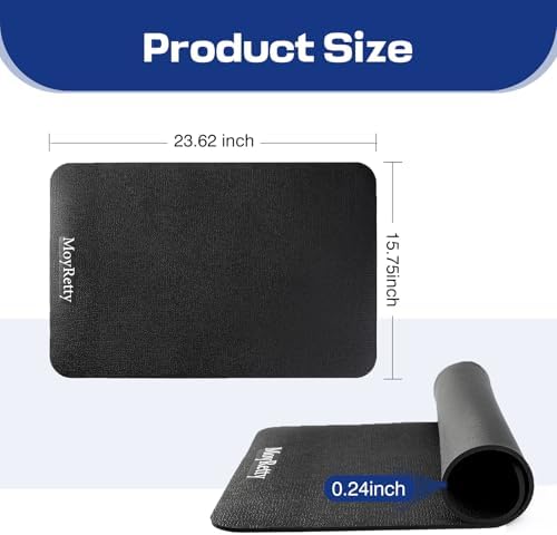 MoyRetty Non-Slip Workout Mat for Under Desk Elliptical(23.62x15.75 inches)