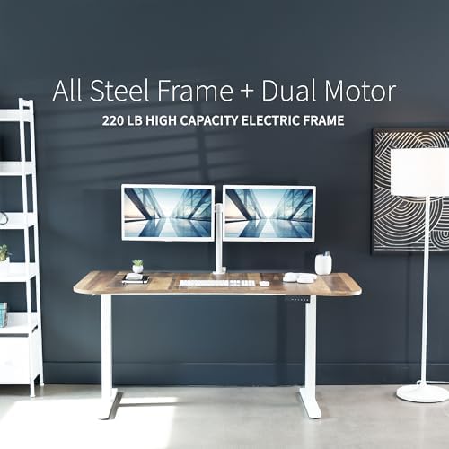 VIVO Reclaimed Wood 60 x 24 in Standing Desk, DESK-KIT-E2W1P