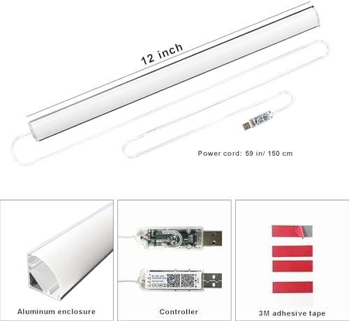 Under Monitor RGB Light Bar, 12 Inch USB Powered RGB Gaming Light Bar with APP Control, Music Sync LED Monitor Backlight, 5V 2A Ambient Desk Light for PC, Gaming Setup, TV, Desktop