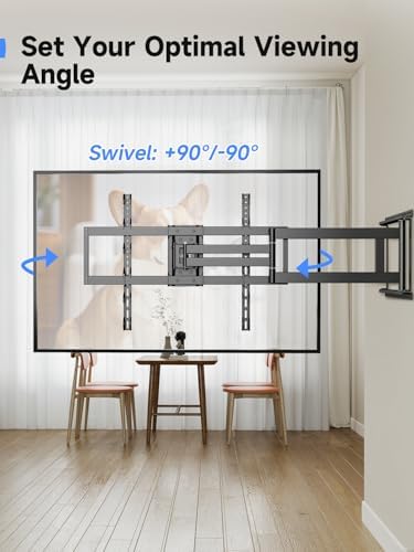 Suptek 41.3" Long Arm TV Wall Mount for 42-100" TVs Holds up to 176lbs
