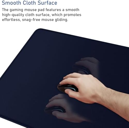 Large Gaming Mouse Pad with Stitched Edges (47.3 X 23.6 in) Waterproof