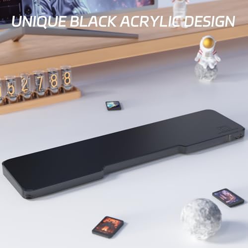 Acrylic Keyboard Wrist Rest - Compact 60% Keyboard- Mechanical Keyboards Ergonomic Palm Rest for Computer Keyboard,Anti-Slip Base,Wrist Pad for Laptop,Office & Home-Easy Typing (Black)