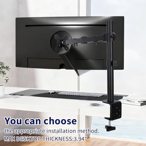 Single Monitor Arm Mount for 13-32 Inch Screen Up to 22lbs