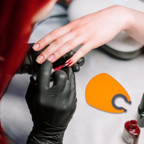 Didiseaon 2Pcs Nail Light Blocking Plate Orange Plastic Eye Protection Shield for Uv Led Gel Curing Lamps Salon and Home Use
