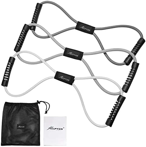 HPYGN Resistance Bands, Figure 8 Exercise Bands for Women Men, 8 Shaped Resistance Bands for Arms, Chest Expander, Yoga Gym Fitness Pulling Rope 8 Word Elastic for Exercise Muscle Training Tubing