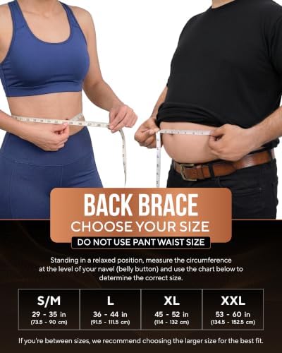 TheraCopper Copper Back Brace for Men & Women (XX-Large)