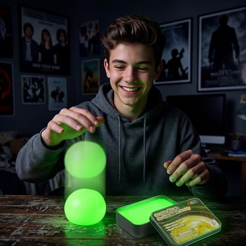 JOYIN Green Glow in-the-Dark Putty 4.23oz (120g), Therapy Putty, Slime for Kids, Anxiety & Stress Relief Toys, Great Sensory Experience, Never Dry Out, Birthday Gifts, Party Favors,Halloween,Christmas