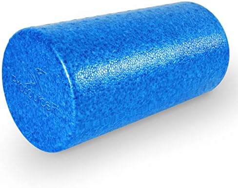 ProsourceFit High Density Foam Rollers 12 - inches long, Firm Full Body Athletic Massager for Back Stretching, Yoga, Pilates, Post Workout Trigger Point Release, Blue